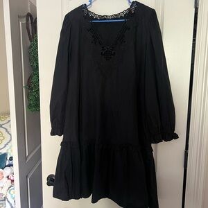 J. Crew Black Lace Detail Dress